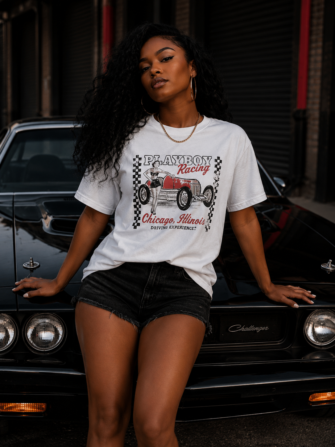 Playboy Racing Chicago Boxy Tee