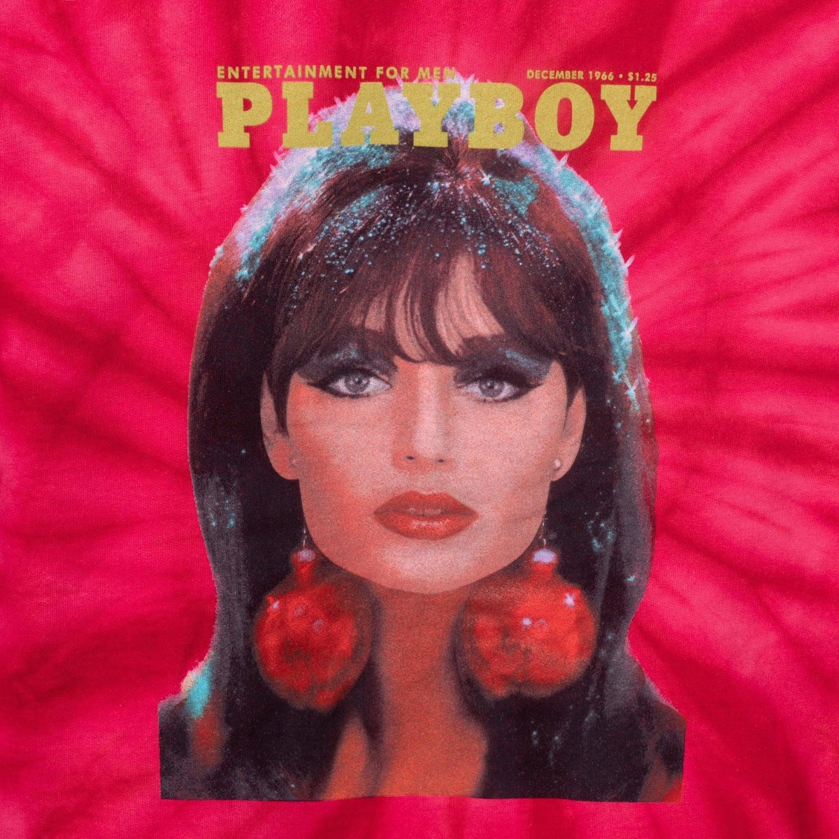 Playboy December 1966 Tie Dye Cover Hoodie - Red