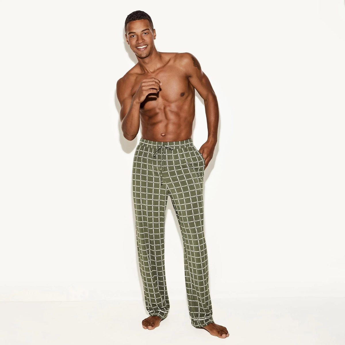 Playboy Men's Classic Sleep Set - Green logo