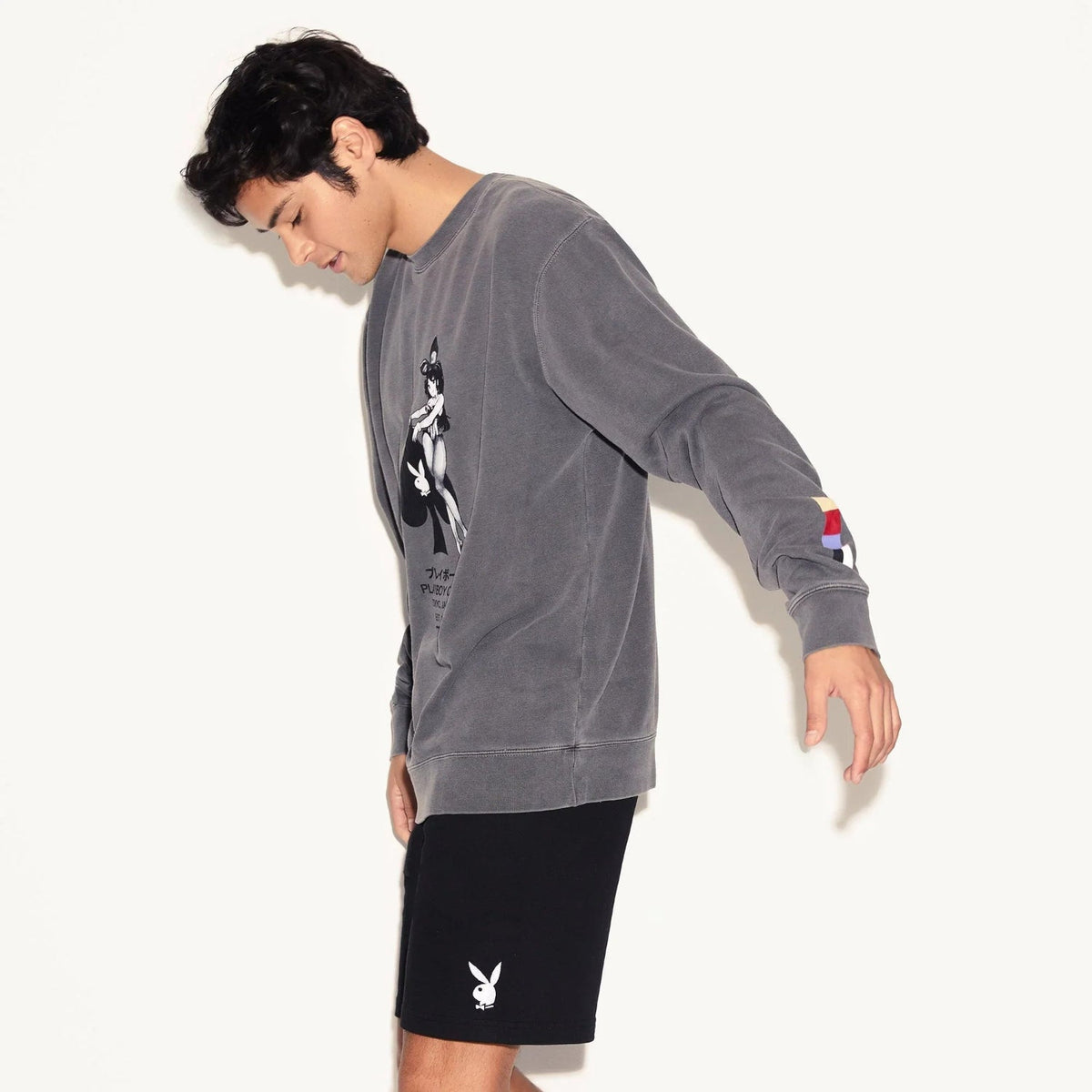 Playboy Men's Rabbit Head Sweat Shorts
