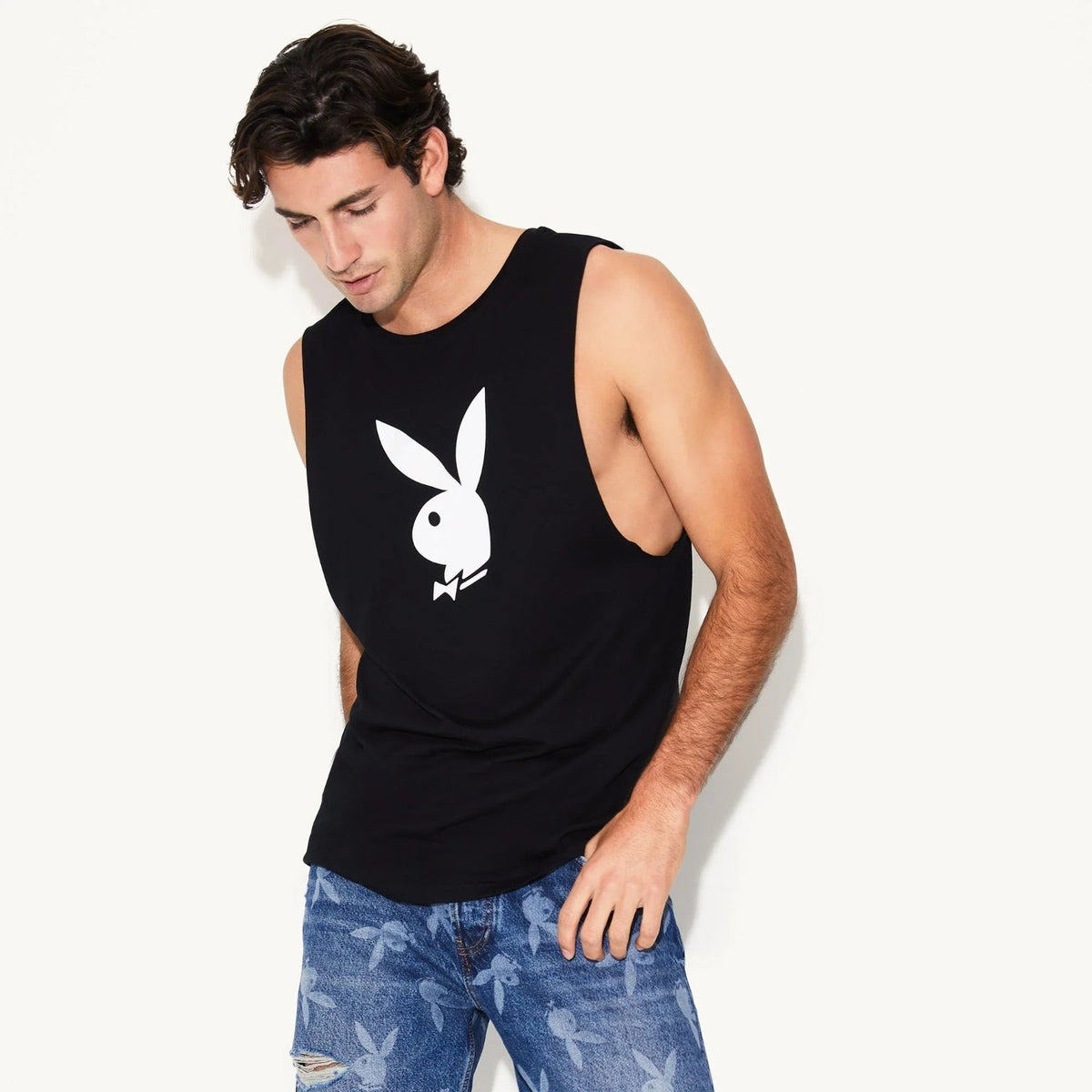 Playboy Rabbit Head Muscle Tank