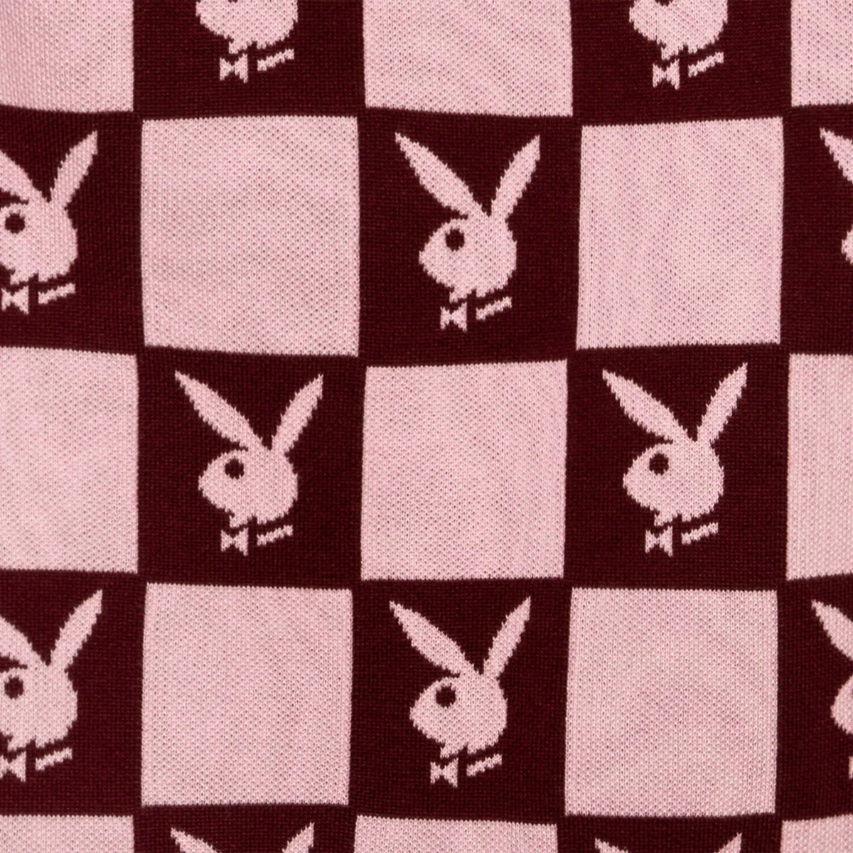 Playboy Women's Checkerboard Midaxi Skirt - Burgundy
