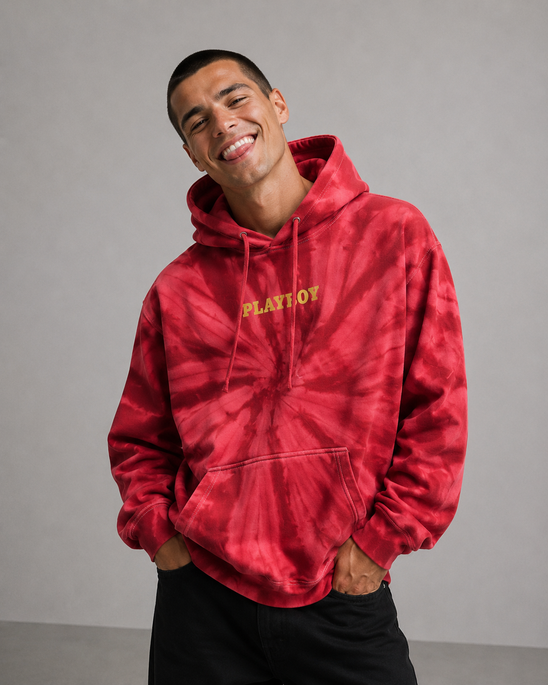 Playboy December 1966 Tie Dye Cover Hoodie - Red