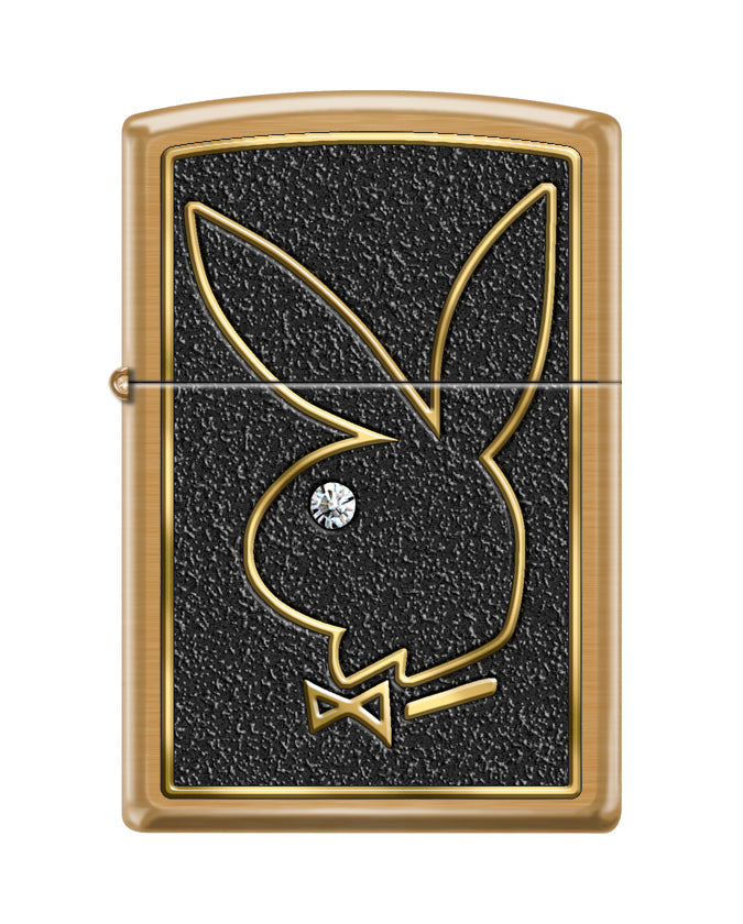 Playboy Gold Rabbit Head Zippo Lighter - Gold
