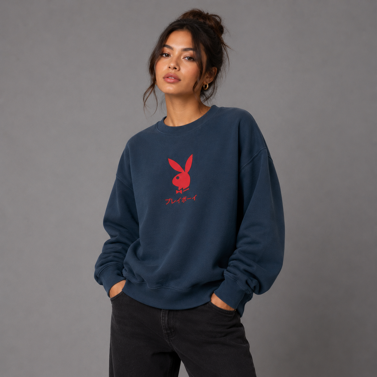 Playboy Ace of Diamonds Crewneck - Navy