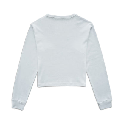 Playboy WOMEN'S ROLLER CROP L/S TEE - White
