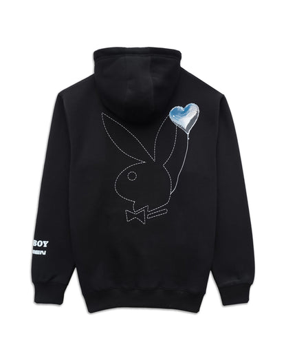 Playboy x Audien Chrome Heart Bunny Hoodie - Black