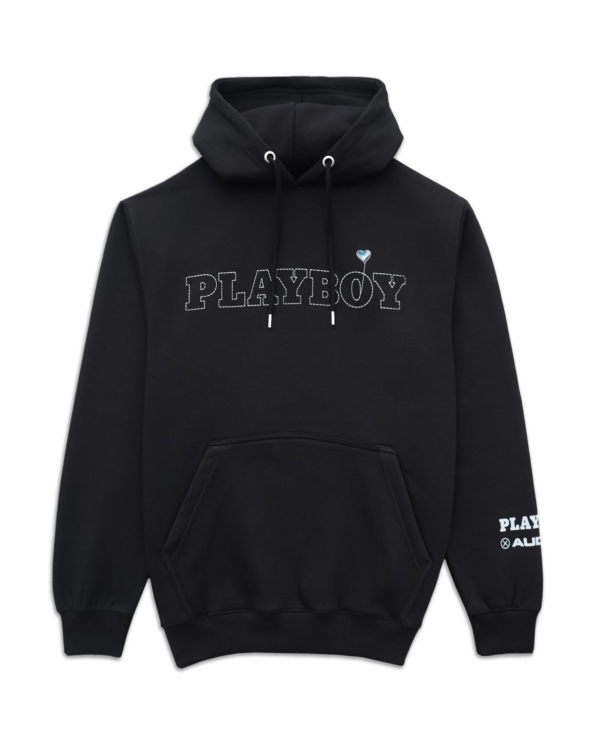Playboy x Audien Chrome Heart Bunny Hoodie - Black