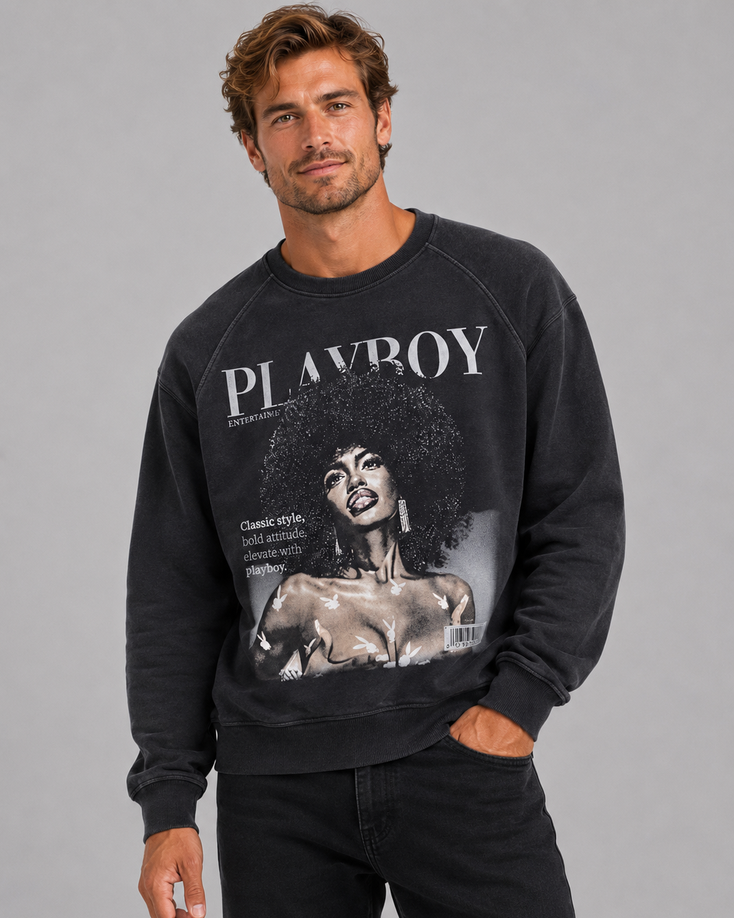 Playboy Class Sweatshirt - Vintage Black