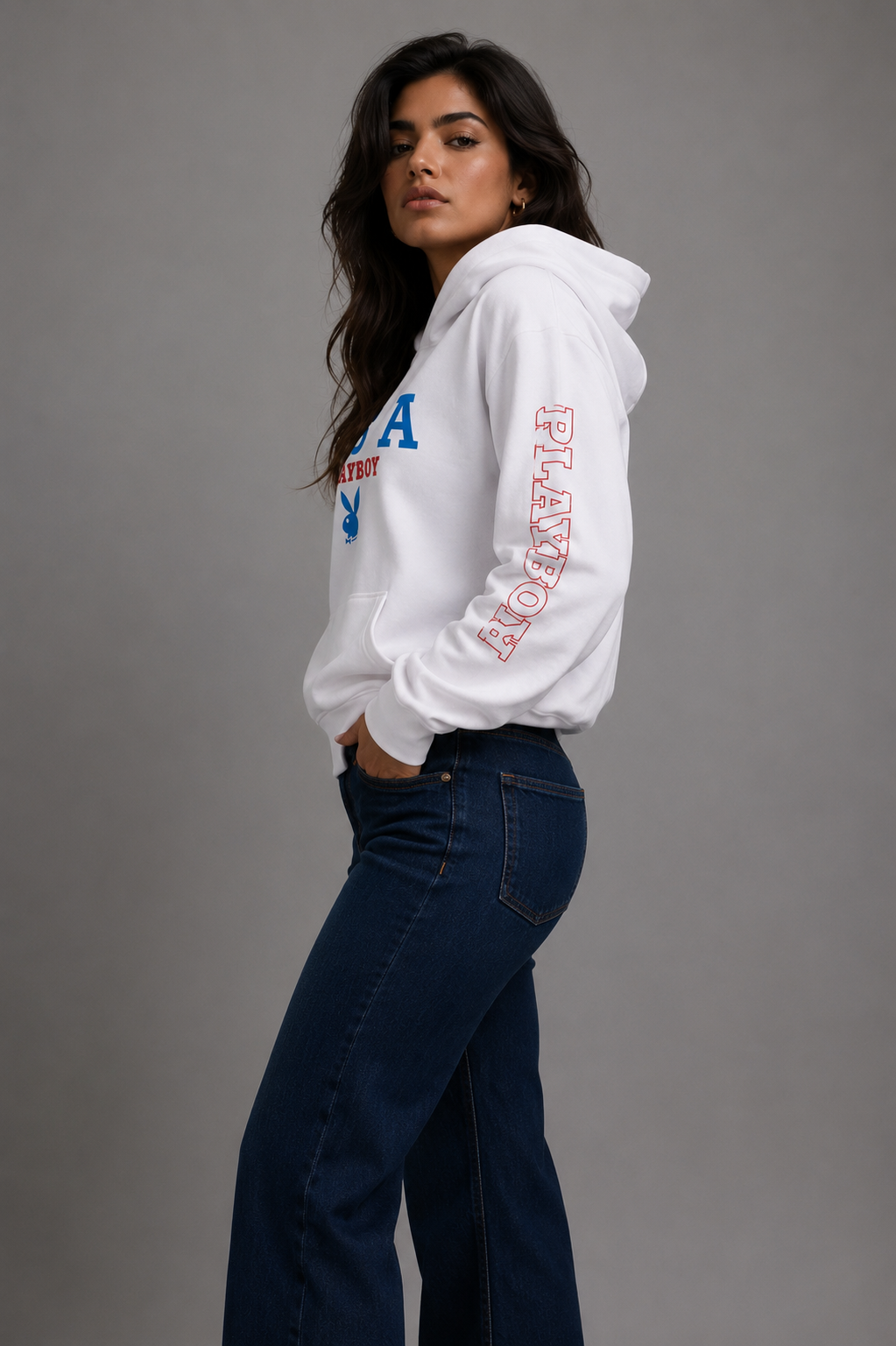 Playboy USA Hoodie - White