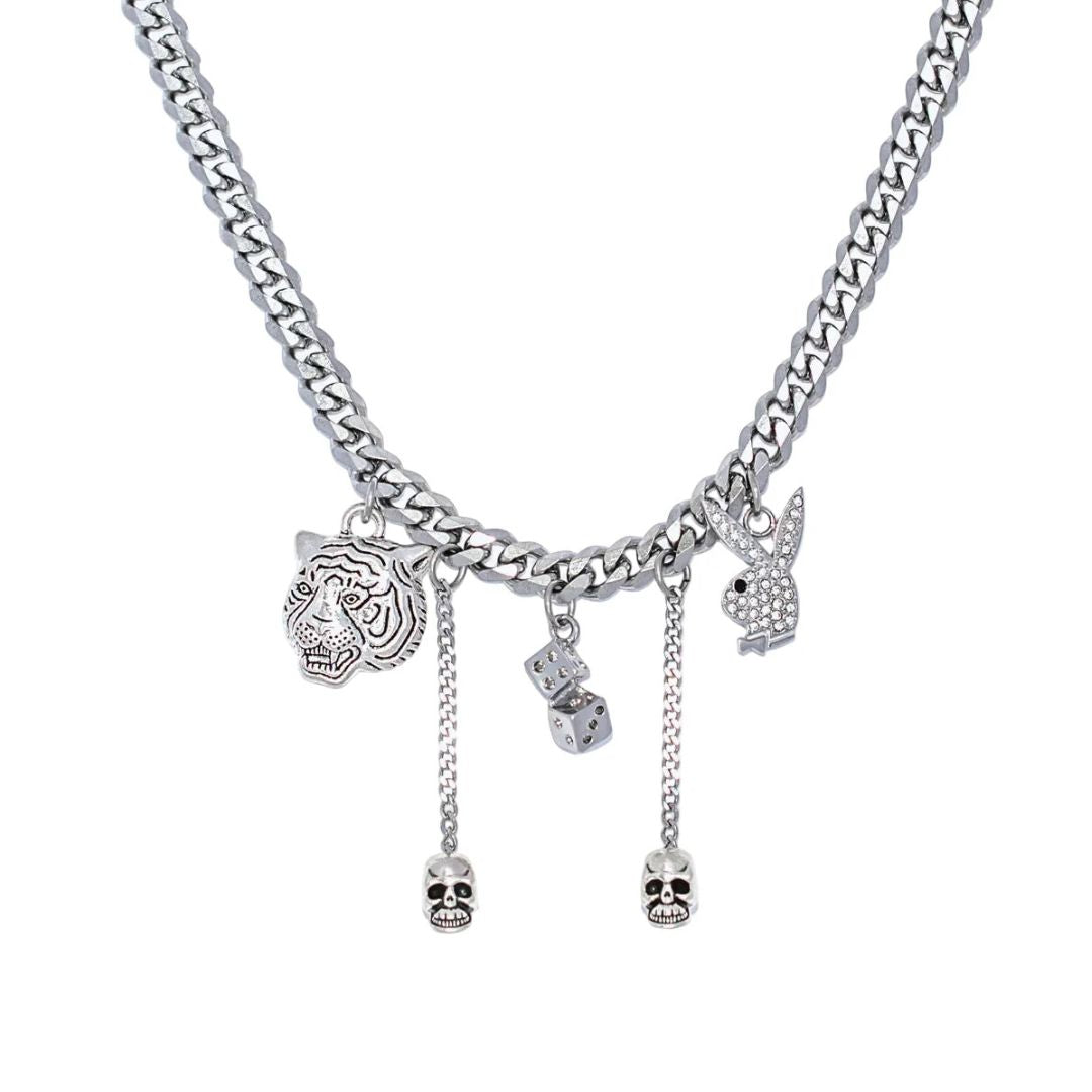 Playboy x Dalmata Charm Choker - Stainless Steel