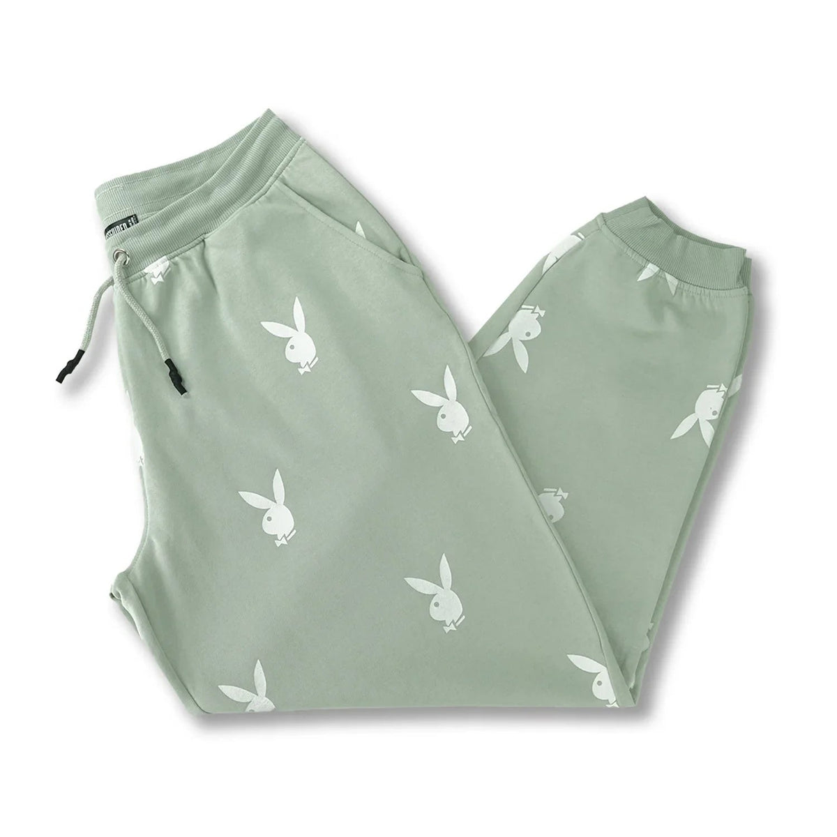 Playboy x Missguided - All Over Print Oversized Sweatpants - Green