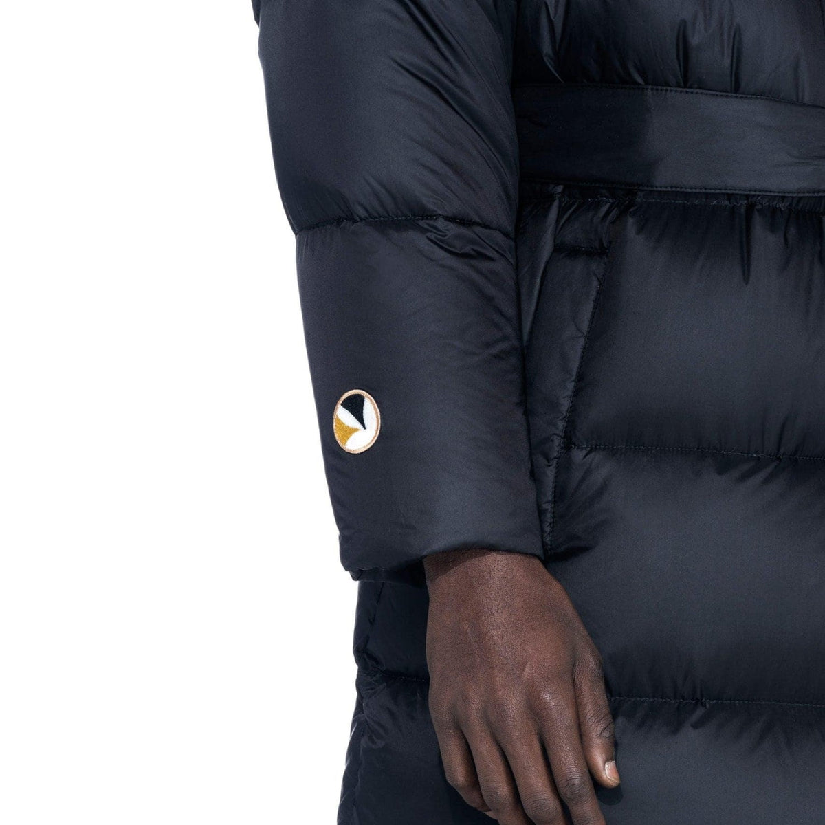 Playboy Belted Long Puffer Jacket