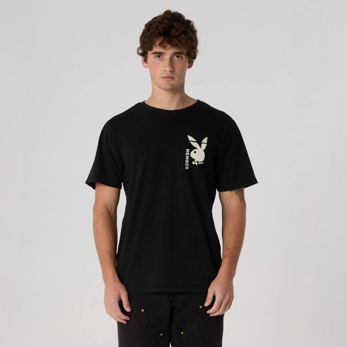 Playboy Bunny Member Pocket Tee - Black