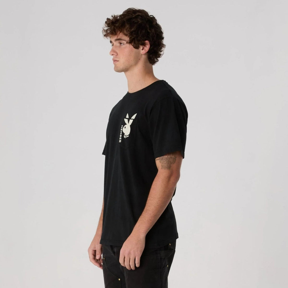 Playboy Bunny Member Pocket Tee - Black