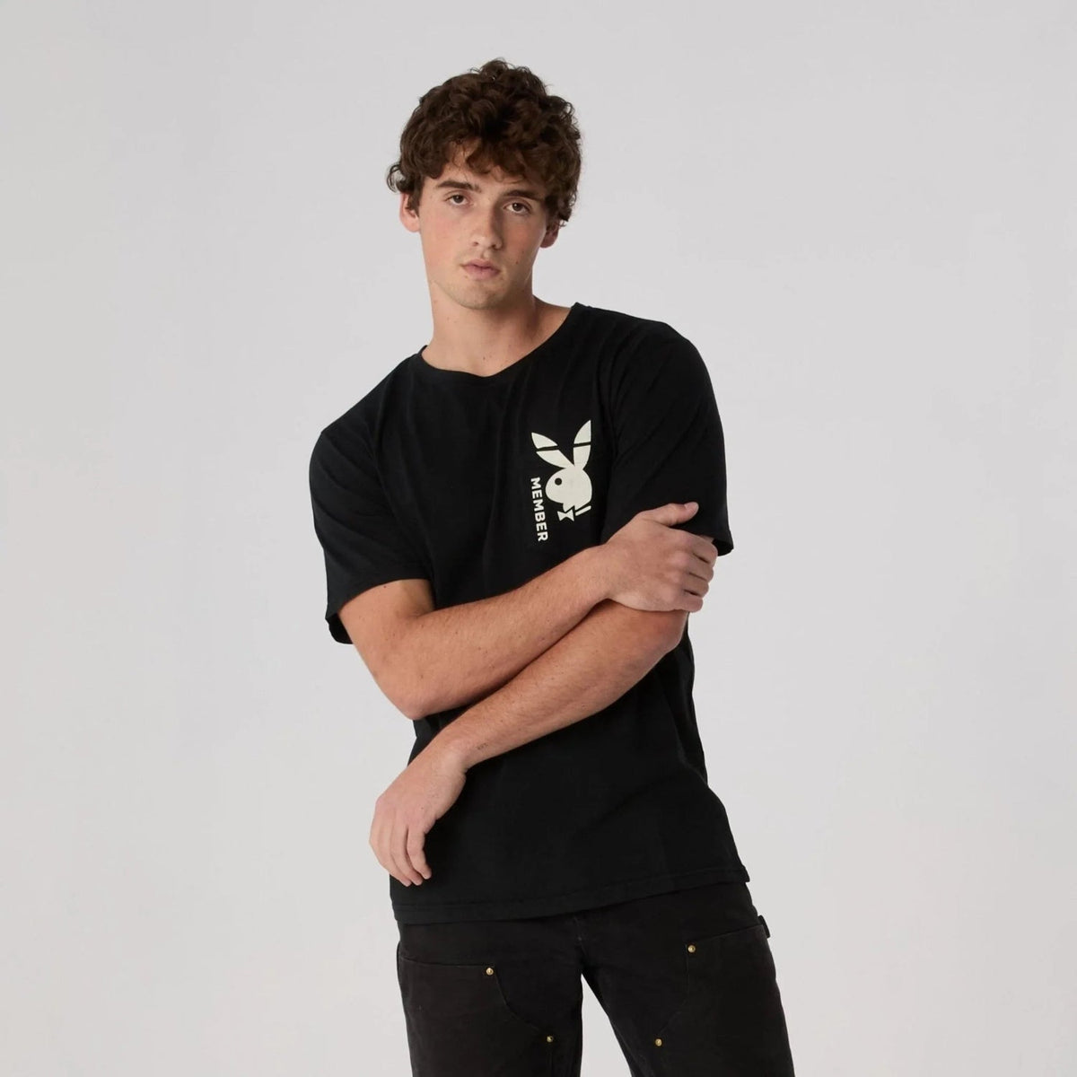 Playboy Bunny Member Pocket Tee - Black