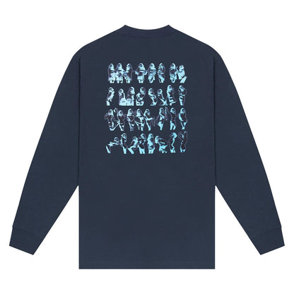 Playboy December 1972 Playmate X-Ray Long Sleeve T-Shirt - Navy