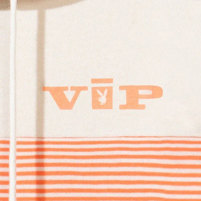 Playboy Drop Stripe VIP Club Quarter Zip Hoodie