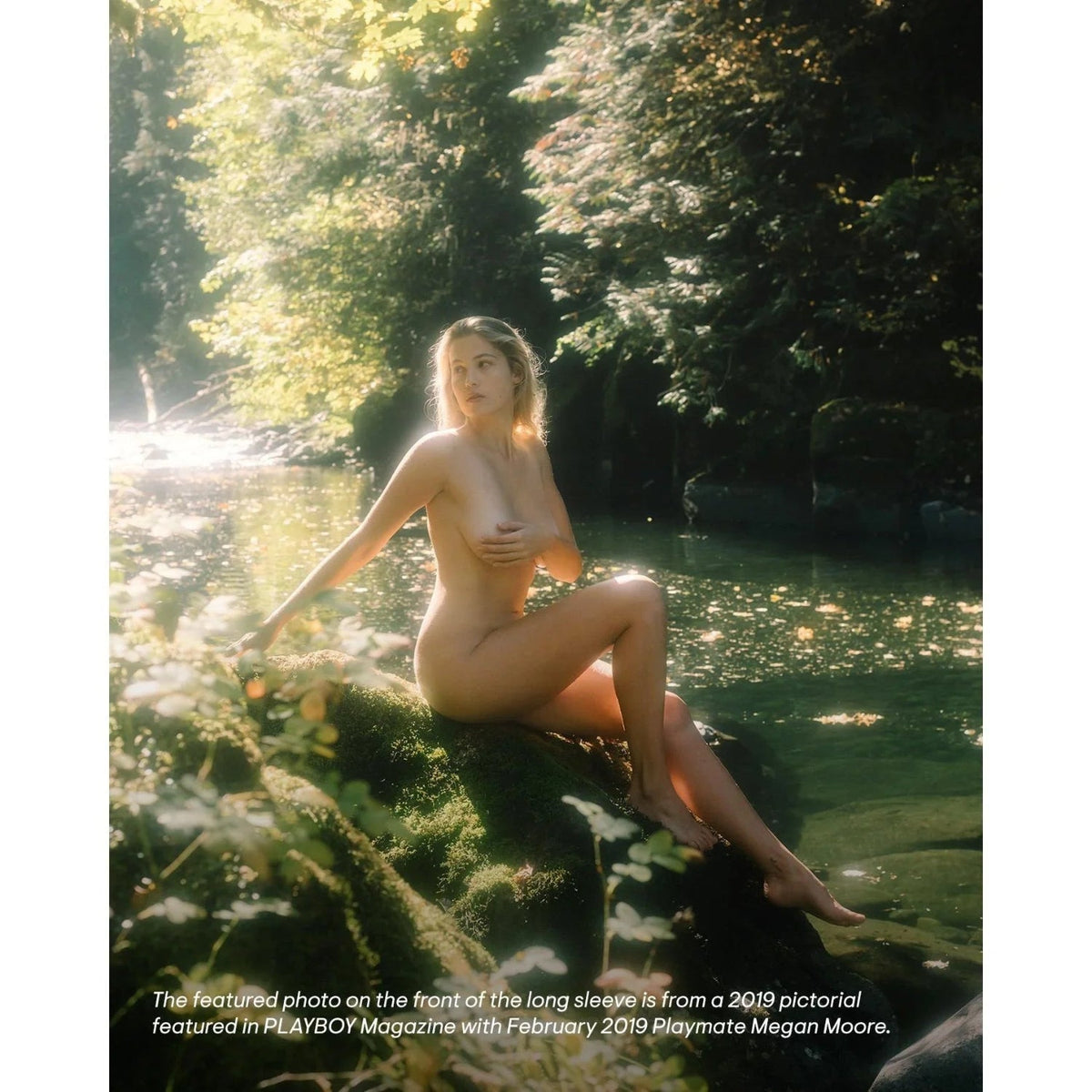 Playboy February 2019 Playmate Megan Moore Dip-Dye Long Sleeve - Blue Tie-Dye