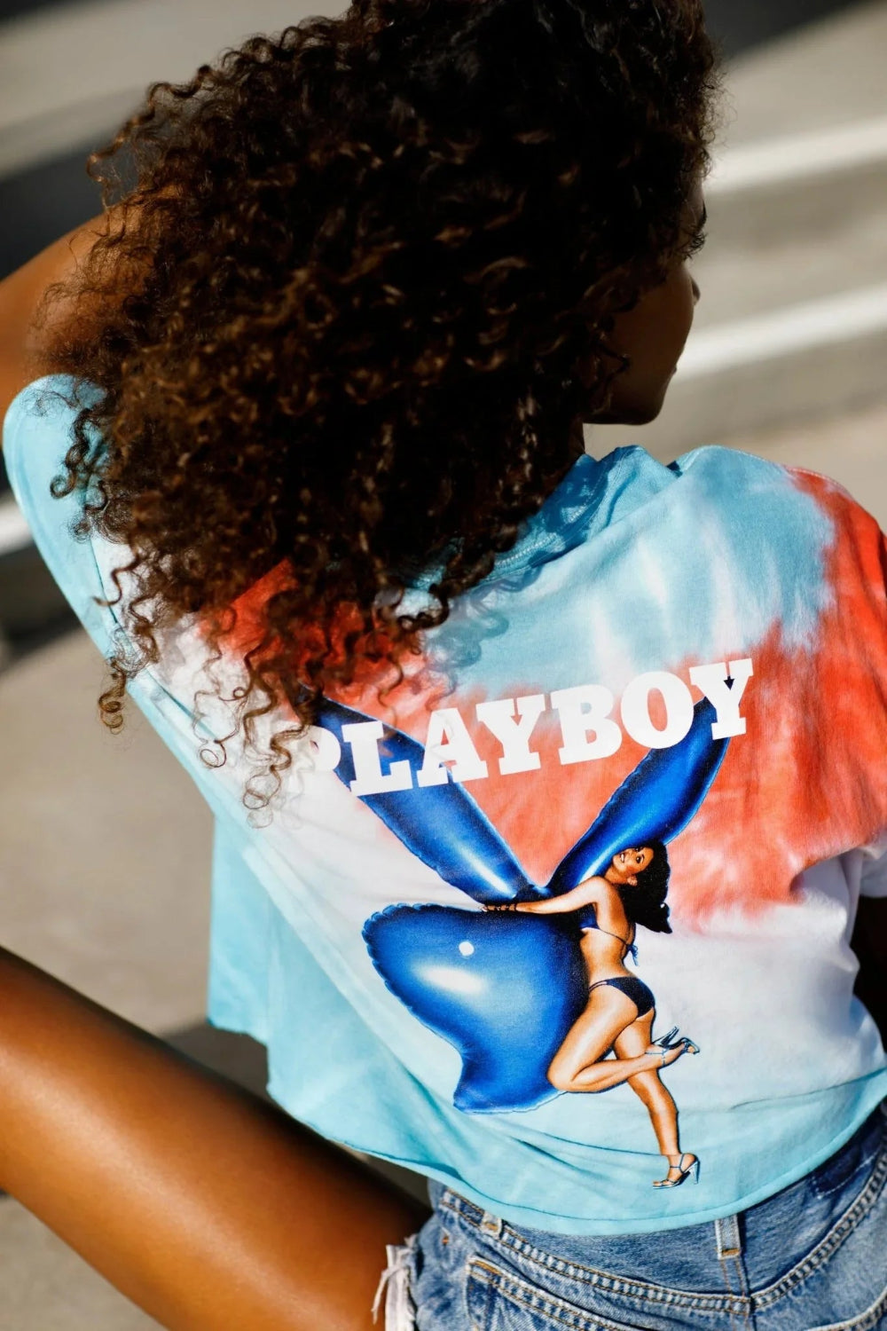 Playboy July 1977 Cover Tie Dye Crop T-Shirt
