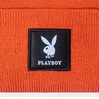 Playboy Knit Beanie with Logo Patch