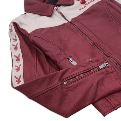 Playboy Kristen Women's Leather Jacket - Red