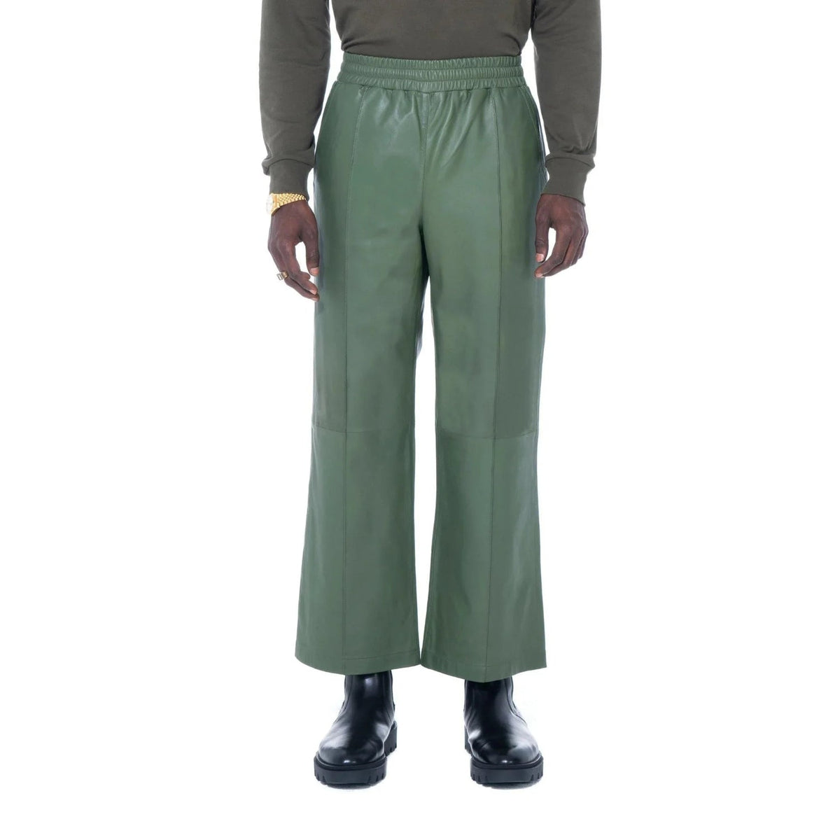 Playboy Leather Flare Pants