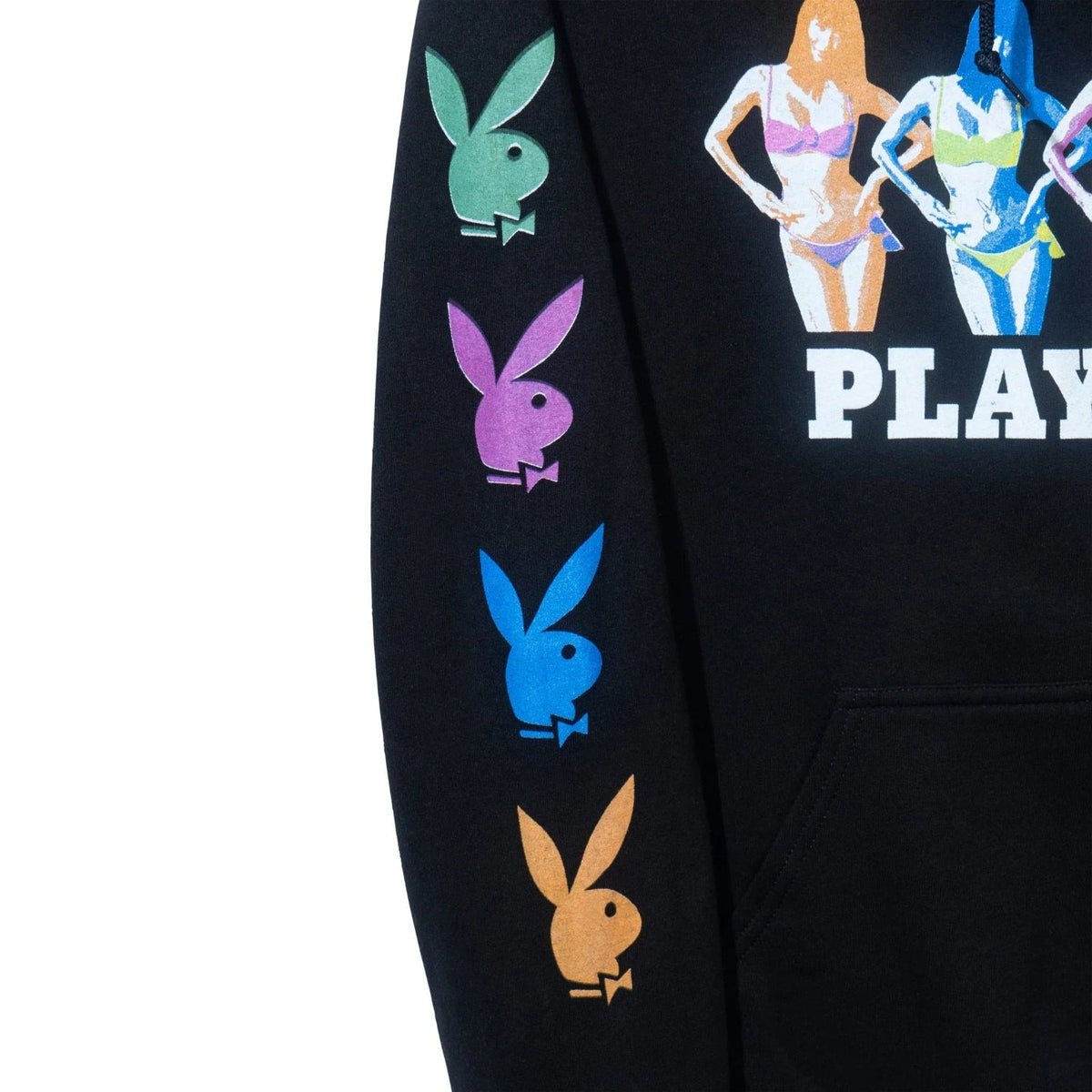 Playboy March 2019 Playmate Miki Hamano Repeating Bunny Hoodie - Black