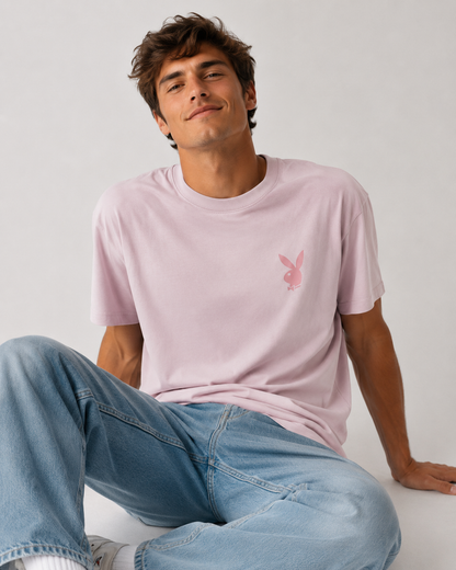 Playboy Marian Cover Tee - Rosewater