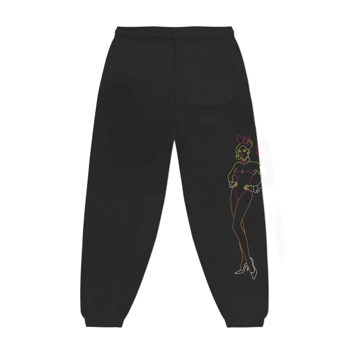 Playboy Men's Bunny Outline Sweatpants - Stretch limo