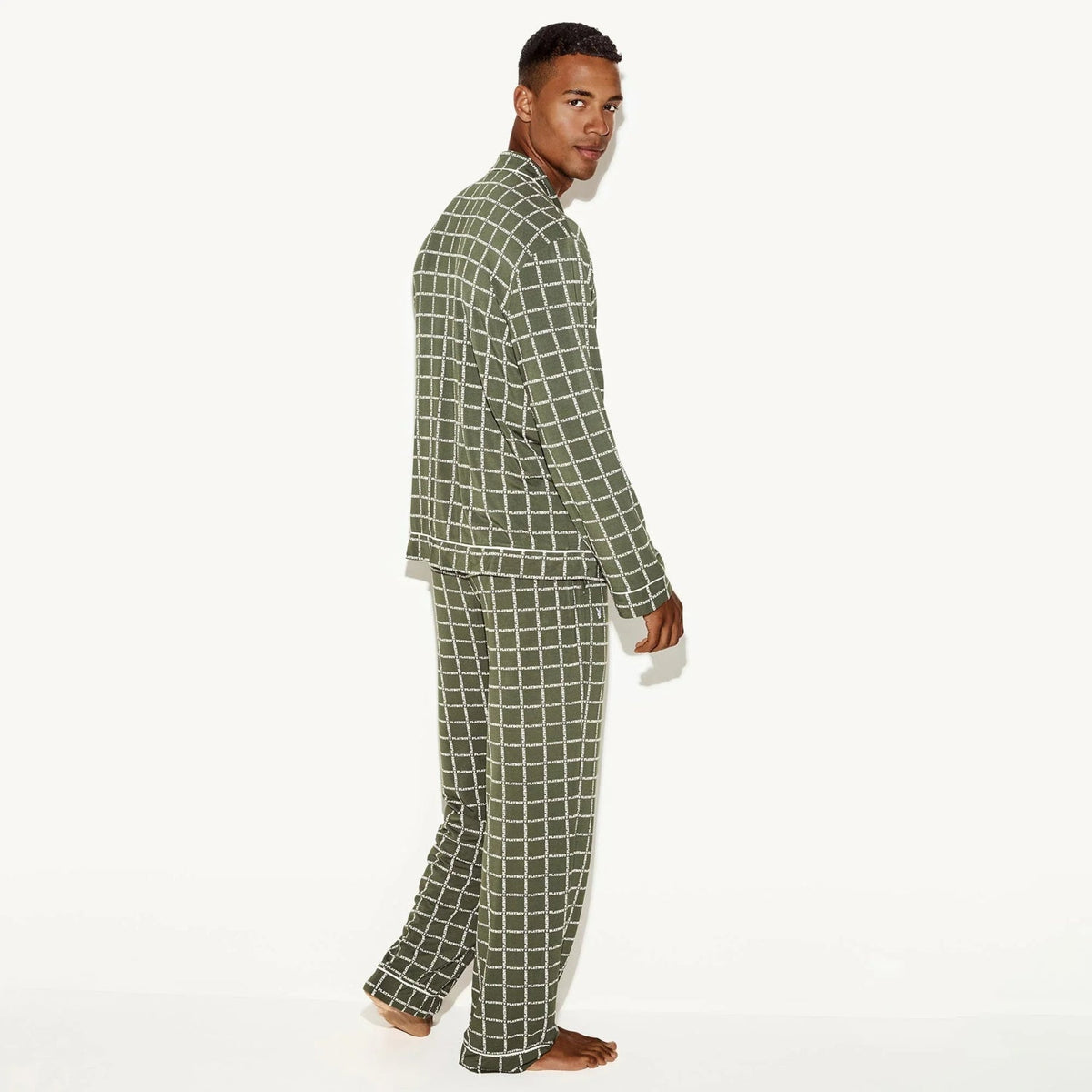 Playboy Men's Classic Sleep Set - Green logo