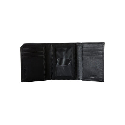 Playboy Men's Milled Trifold Wallet - Black