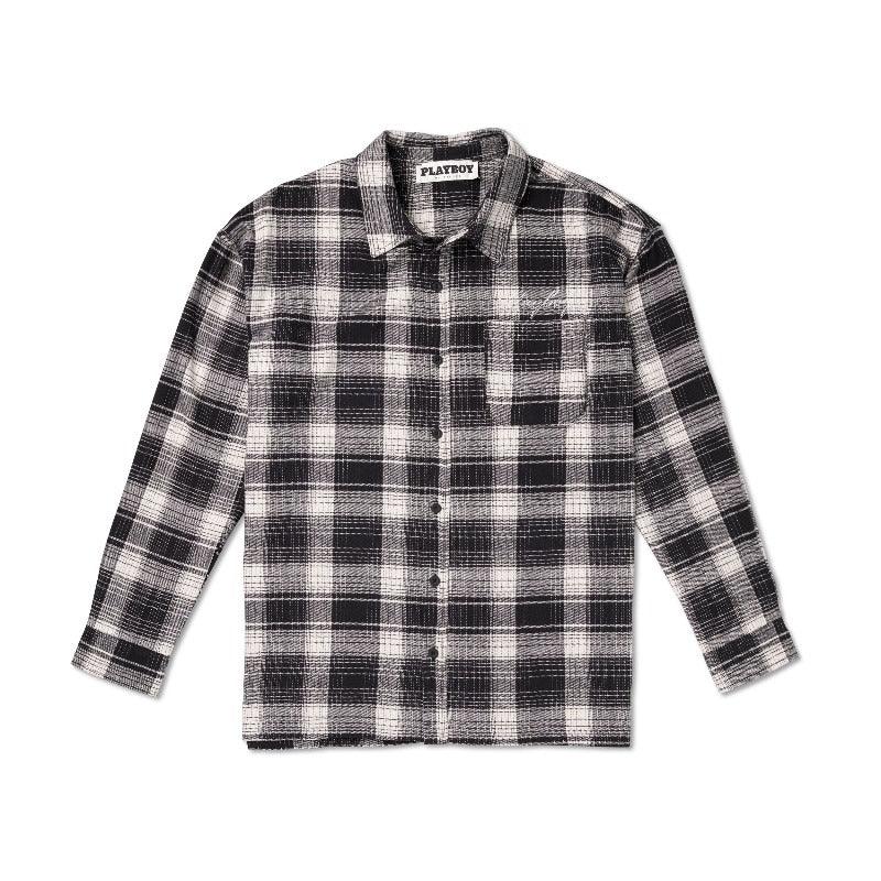 Playboy Men's Script Flannel Shirt