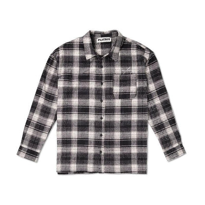 Playboy Men's Script Flannel Shirt