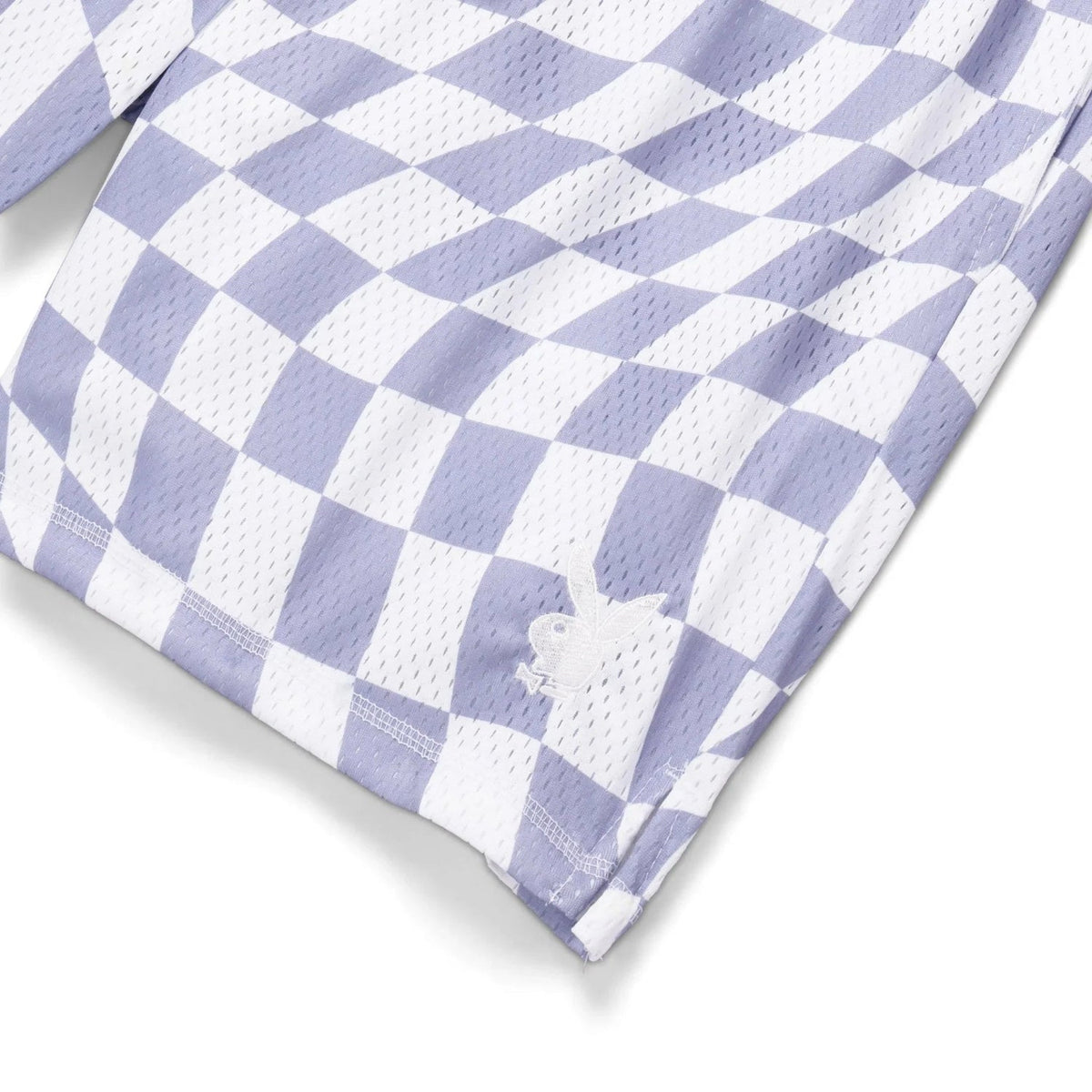 Playboy Men's Wavy Checker Basketball Shorts