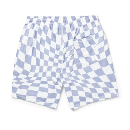 Playboy Men's Wavy Checker Basketball Shorts