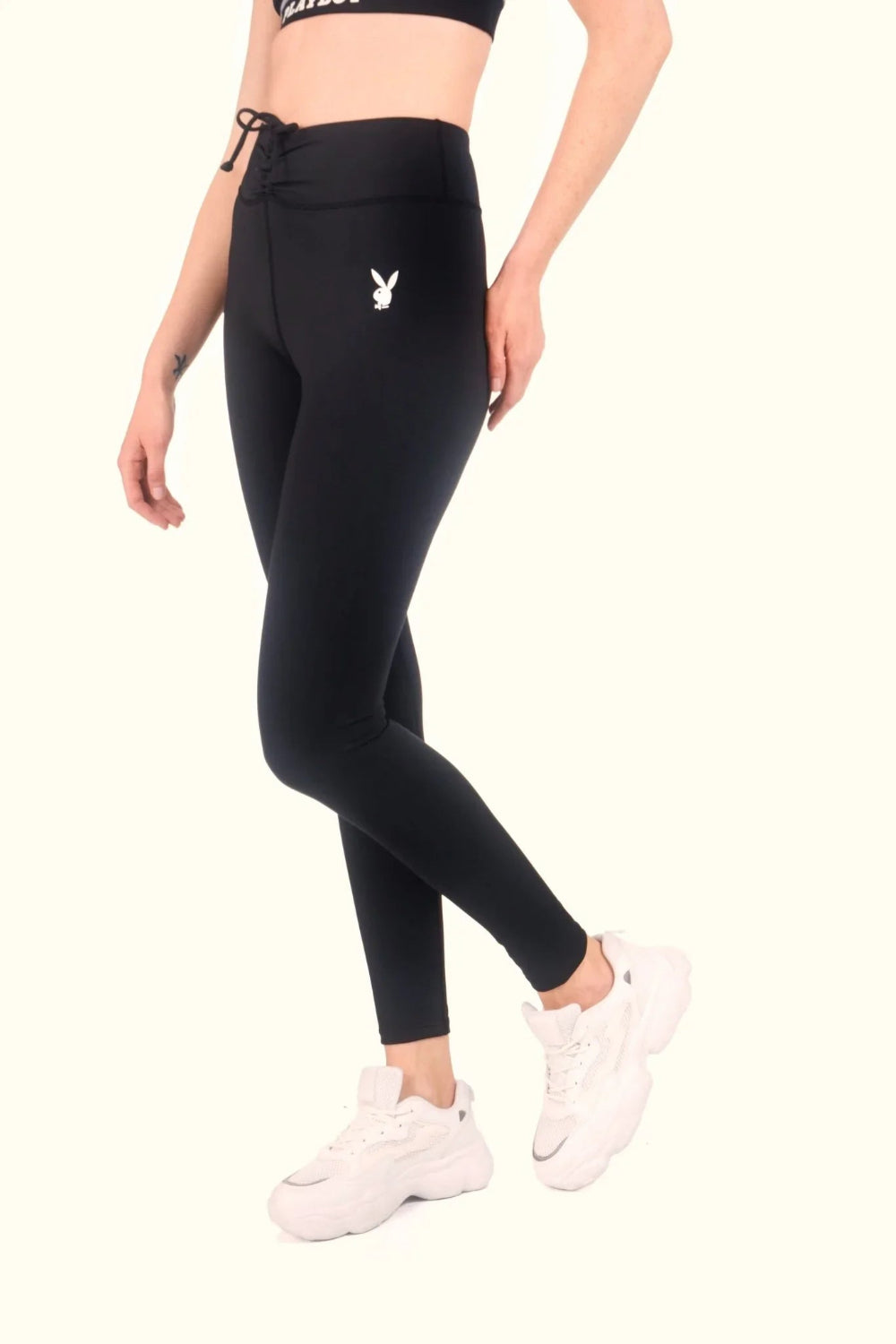 Playboy x Missguided - Women's Active Ruched Waistband Leggings