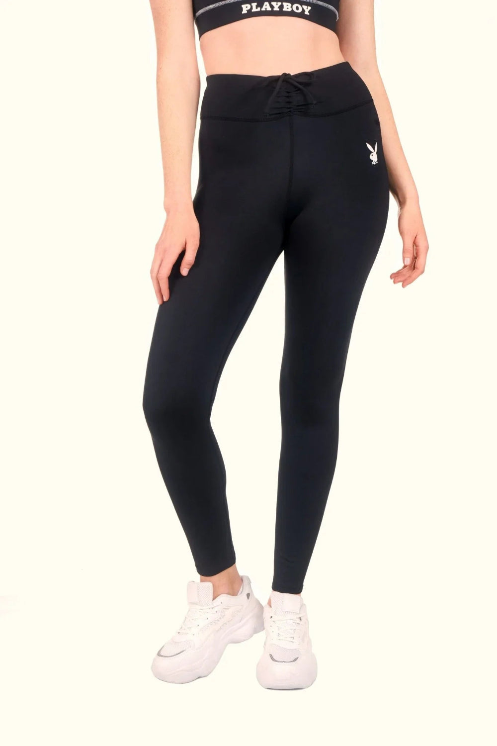 Playboy x Missguided - Women's Active Ruched Waistband Leggings