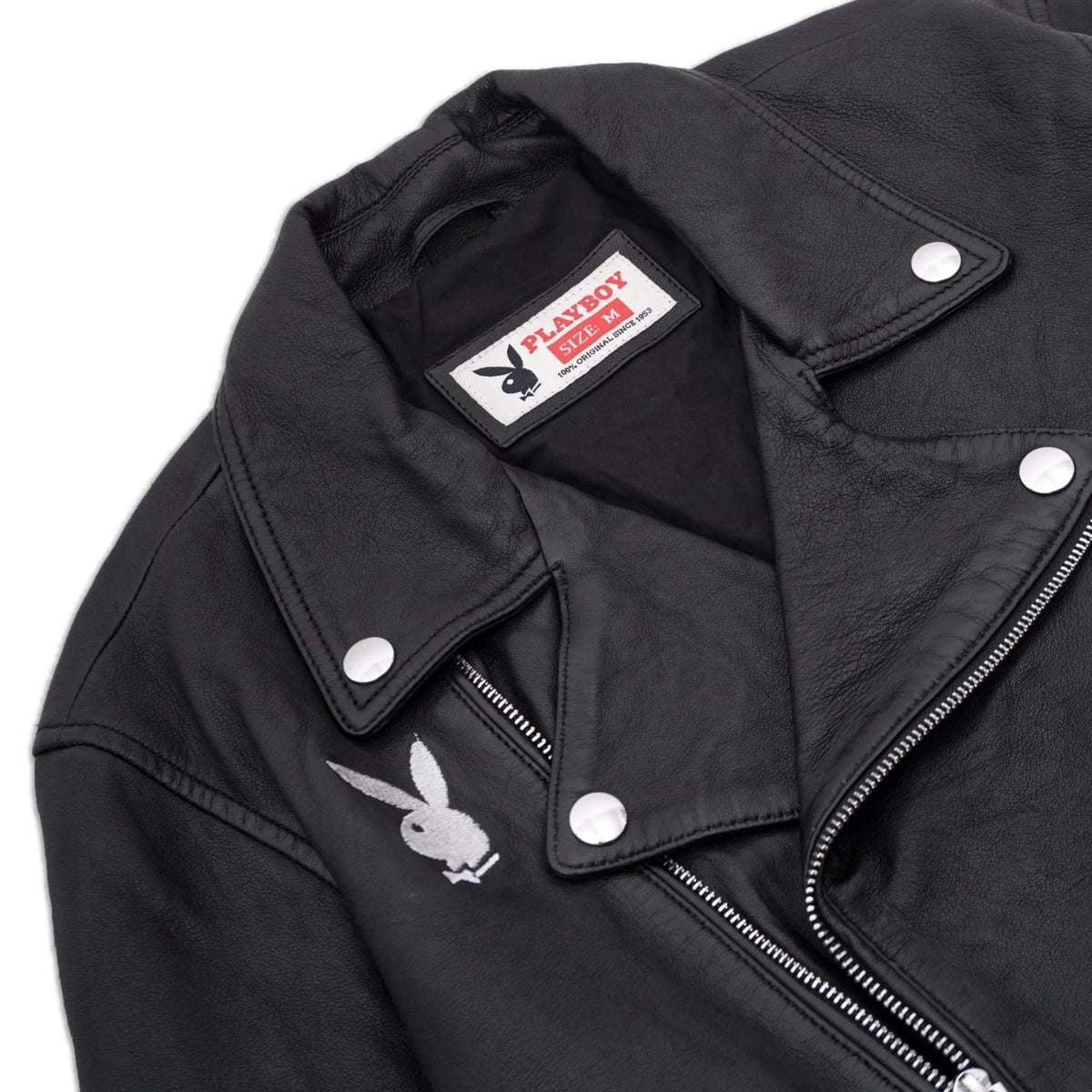 Playboy Olympe Men's Leather Jacket - Black