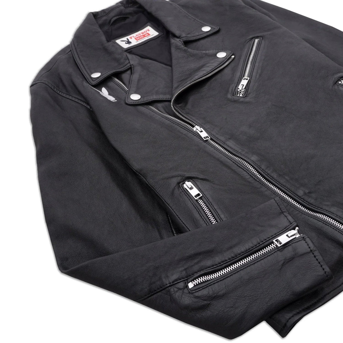 Playboy Olympe Men's Leather Jacket - Black