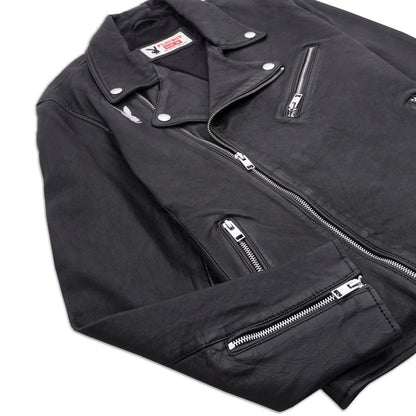 Playboy Olympe Men's Leather Jacket - Black
