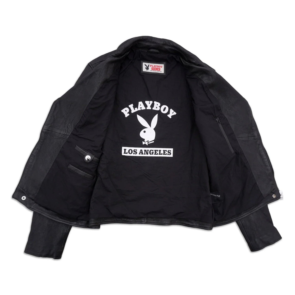Playboy Olympe Men's Leather Jacket - Black
