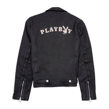 Playboy Olympe Men's Leather Jacket - Black