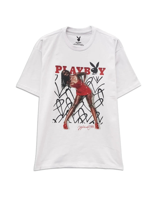 Playboy x JGC Editorial Bunny Tee - White