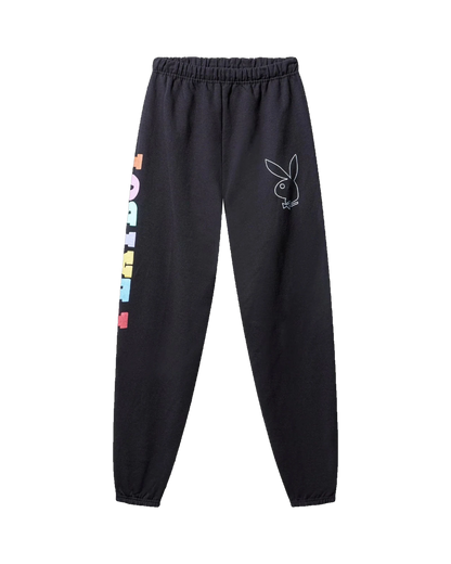 Playboy Color-Block Sweatpants - Black