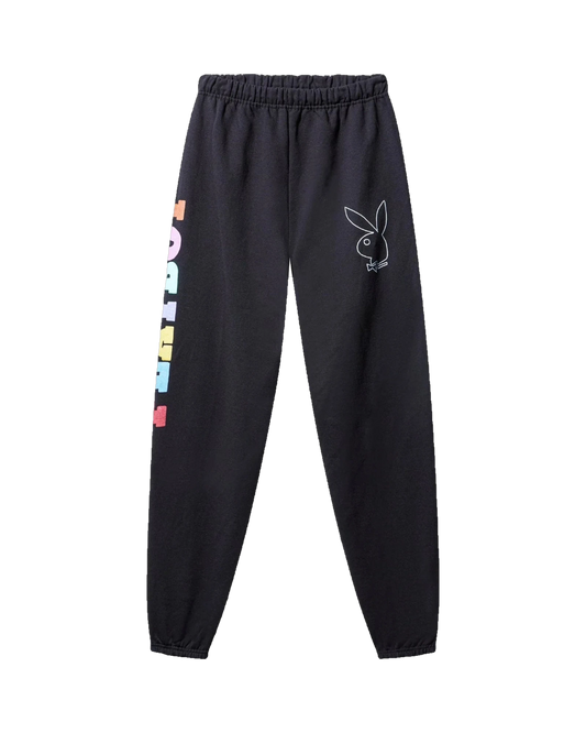 Playboy Color-Block Sweatpants - Black