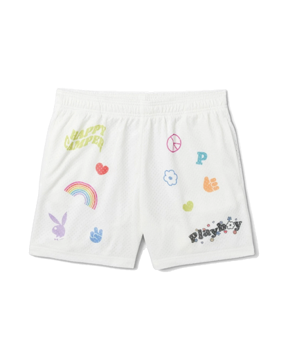 Playboy Women's Basketball Shorts - Star white