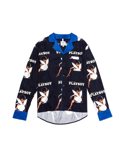 Playboy x Soulland October 1971 Playboy Long Sleeve Camp Shirt