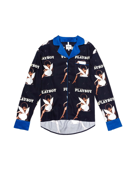 Playboy x Soulland October 1971 Playboy Long Sleeve Camp Shirt