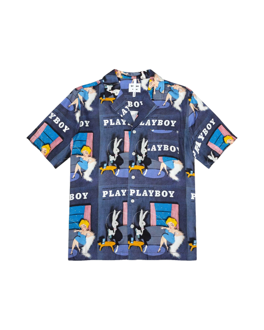Playboy x Soulland June 1954 Playboy Camp Shirt - Blue